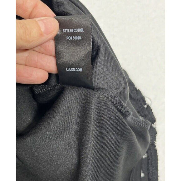 Lulus Black Lace Flair Mini Dress Small Whimsigoth Fairy Grunge Wednesday Adams - Picture 13 of 13